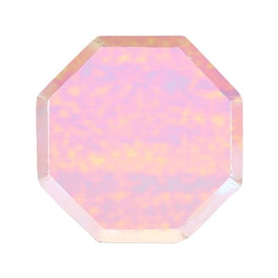 Meri Meri - Iridescent Plates - Parıltılı Tabaklar - M - 8'li