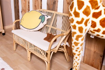 Panca in Rattan Montana con Cuscino Childhome