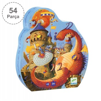 Djeco Dekoratif Puzzle 54 Parça / Vaillant And The Dragon Oyuncak Djeco