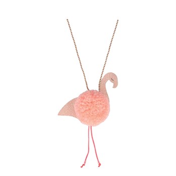 Flamingo Pom Pom Kolye