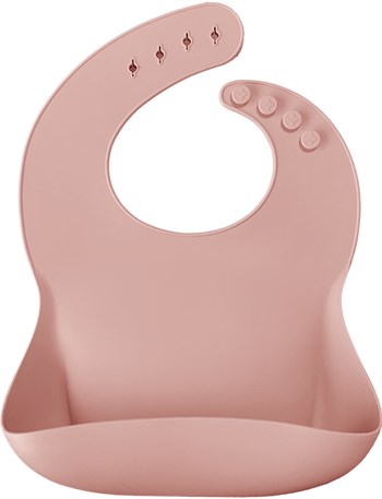 OiOi OiOi BASICS Silikon Mama Önlüğü, Pinky Pink Önlük ve Bereler