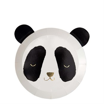 Meri Meri - Panda Plates - Panda Tabaklar - 8'li