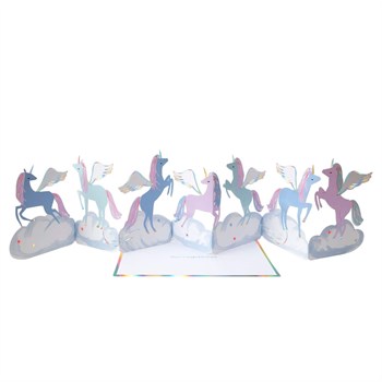 Meri Meri - Pegasus Concertina Card - Unicorn Tebrik Kartı