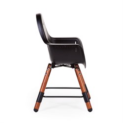 Evolu 2 Mama Sandalyesi Siyah Ceviz + Ön tepsi ( Silikon Matlı)  Mama Sandalyeleri ChildHome