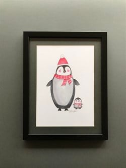 Mom and baby Penguin Kanvas Tablo