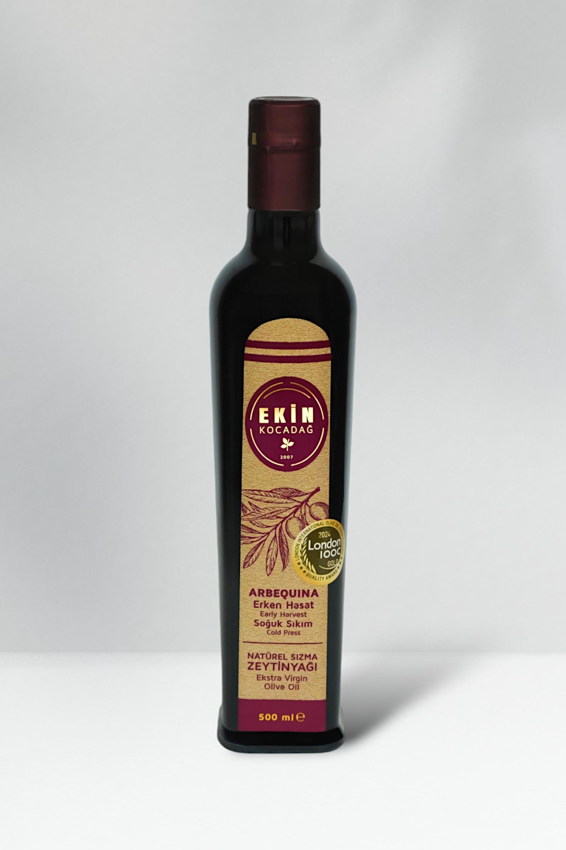 Arbequina Soğuk Sıkım Erken Hasat Zeytinyağı 500ml