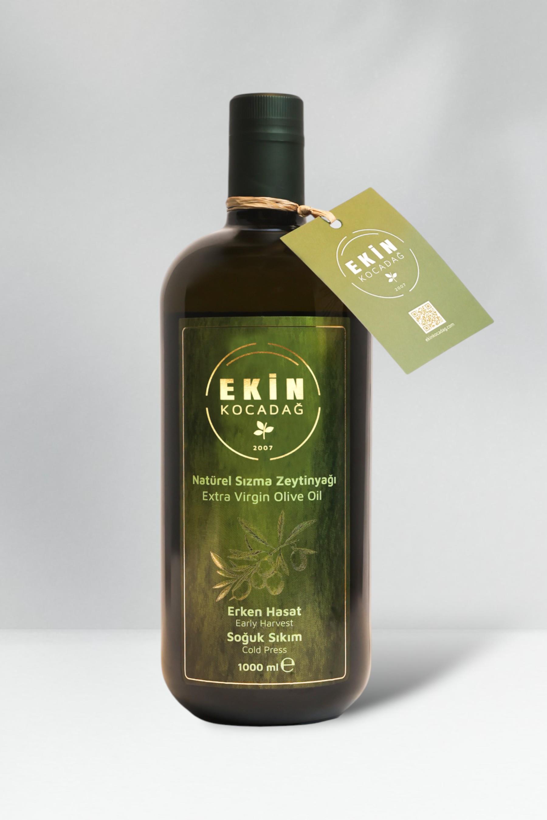 Edremit Erken Hasat Soğuk Sıkım Naturel Sızma Zeytinyağı 1lt