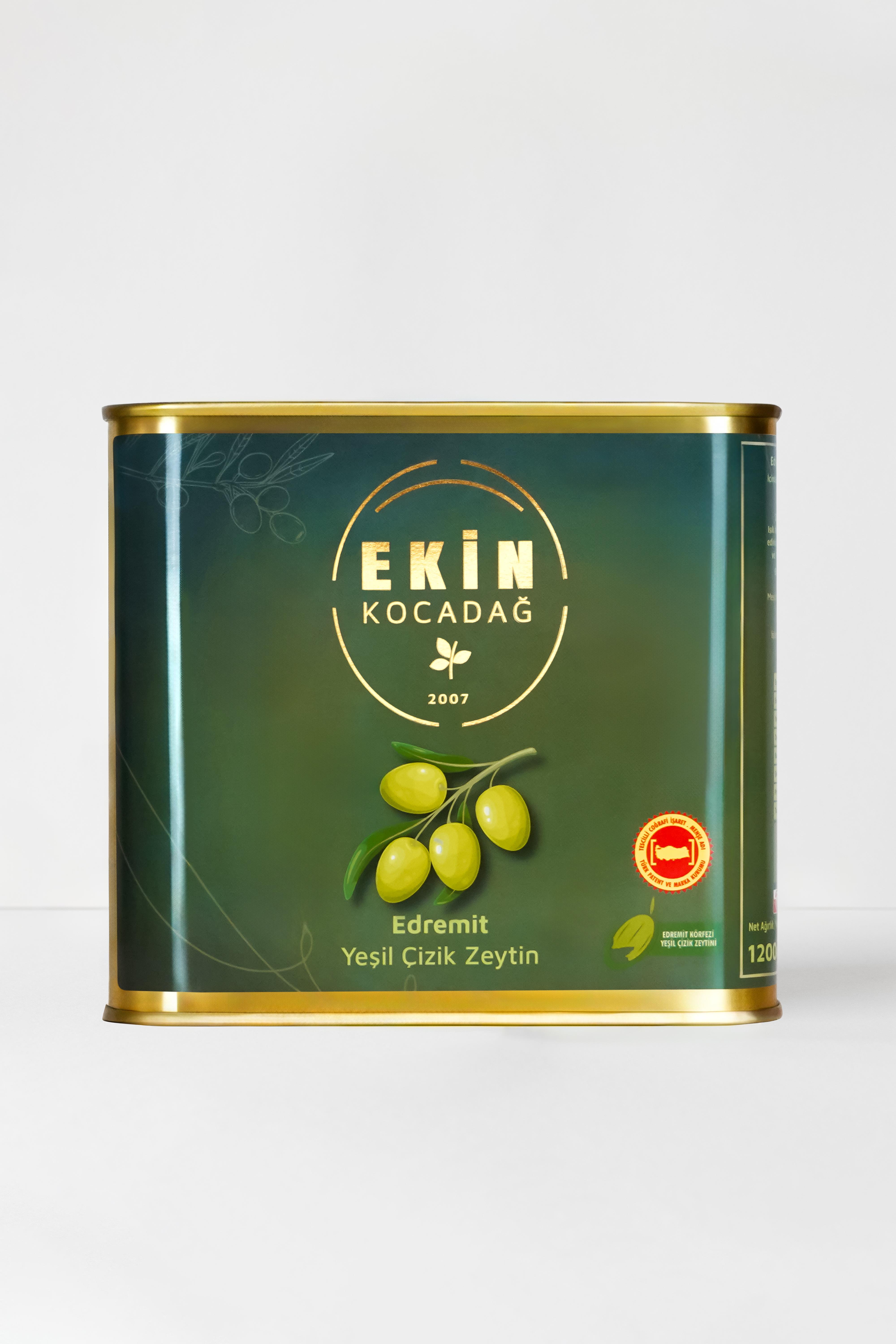 Edremit Yeşil Çizik Zeytin 1.2 Kg
