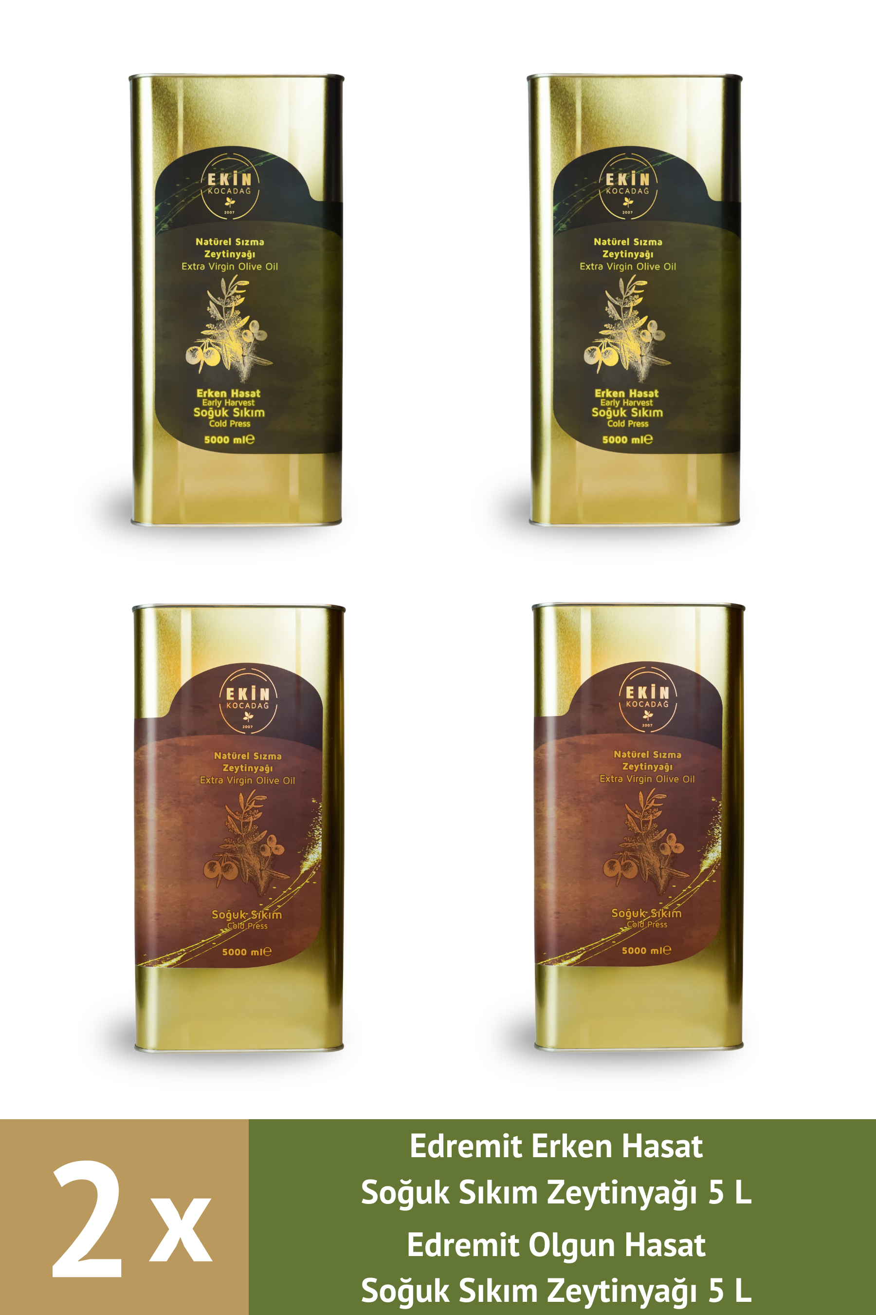 Ödüllü Edremit Soğuk Sıkım Lezzet Paketi (4 x 5L)