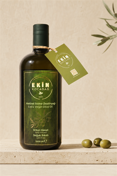 Edremit Erken Hasat Soğuk Sıkım Naturel Sızma Zeytinyağı 1lt
