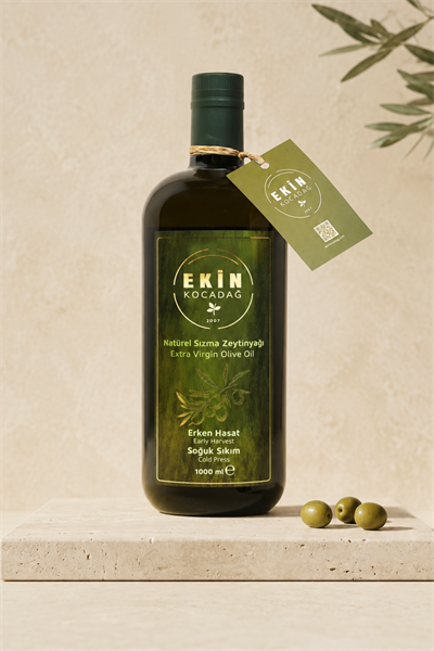 Edremit Erken Hasat Soğuk Sıkım Naturel Sızma Zeytinyağı 1lt