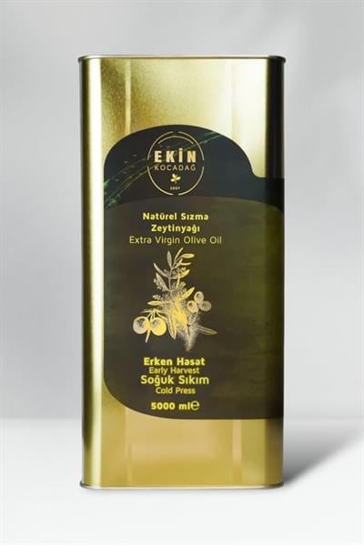 Edremit Erken Hasat Soğuk Sıkım Naturel Sızma Zeytinyağı 5lt