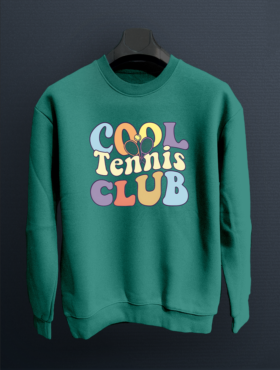 Coll Tennis Clup  Yeşil Sweatshirt