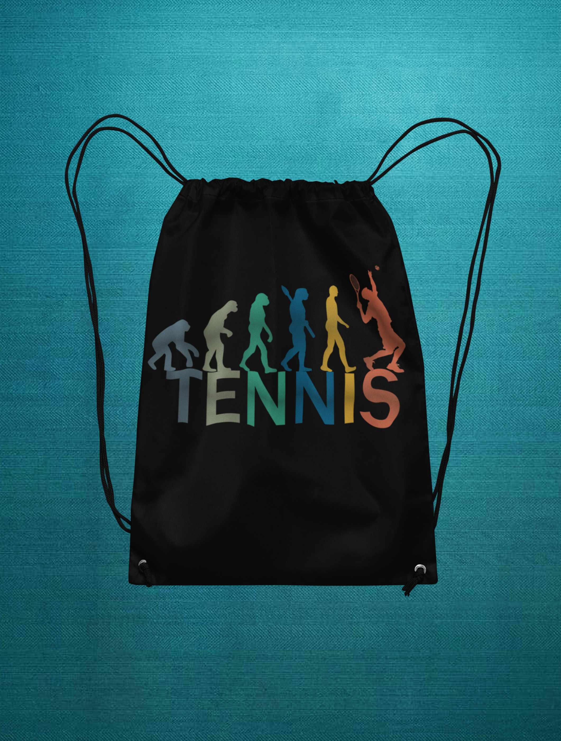 Tennıs Evolution Büzgüllü Bez Siyah Sırt Çantası