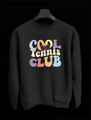 Coll Tennis Clup Siyah Sweatshirt
