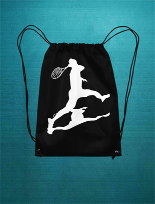 Djokovic Shadow Büzgüllü Bez Siyah Sırt Çantası