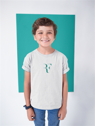 Federer Yeşil logo Çocuk T-shirt