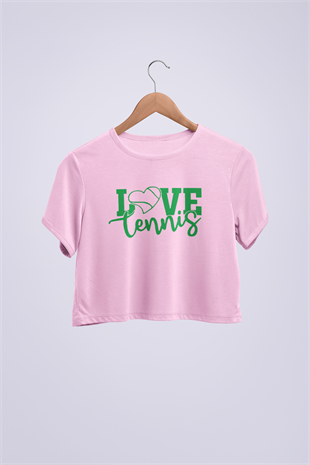 Love Tennis Crop T-SHİRT