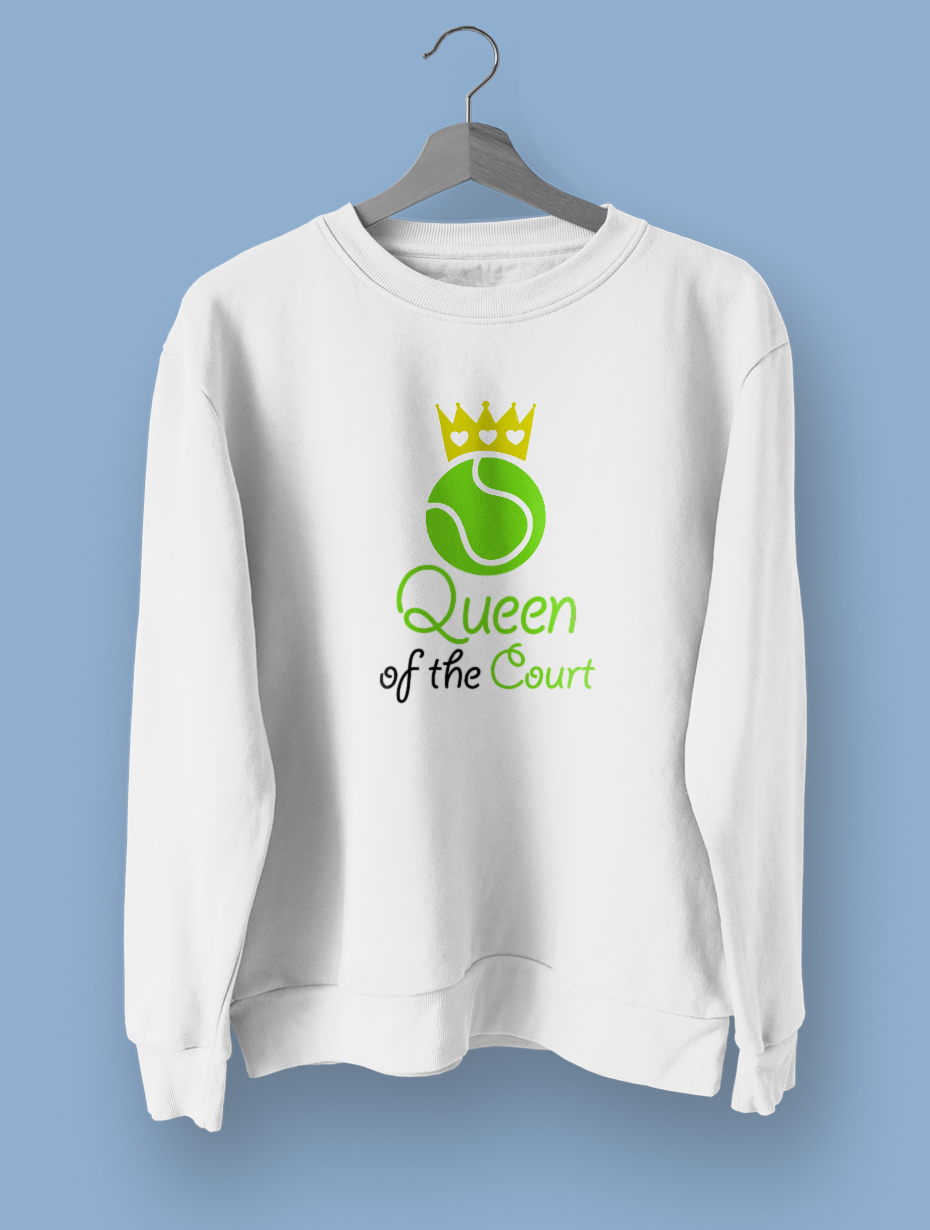  Queen Of The Court Beyaz Sweatshirt