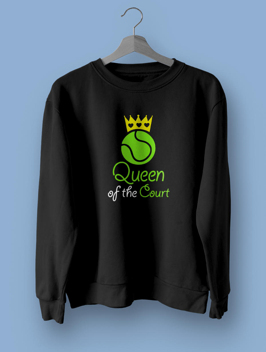  Queen Of The Court Siyah Sweatshirt