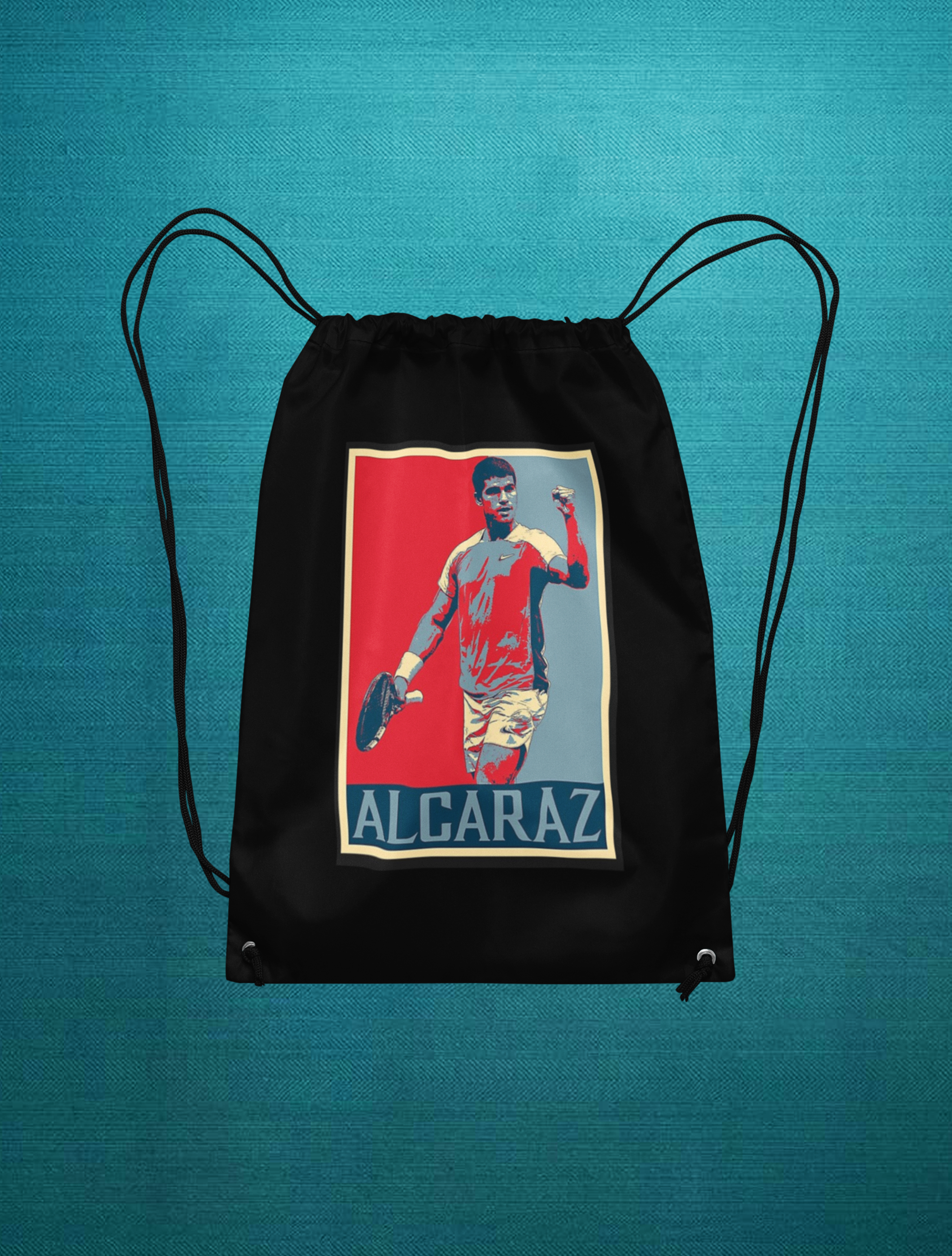 Alcaraz Büzgüllü Bez Siyah Sırt Çantası