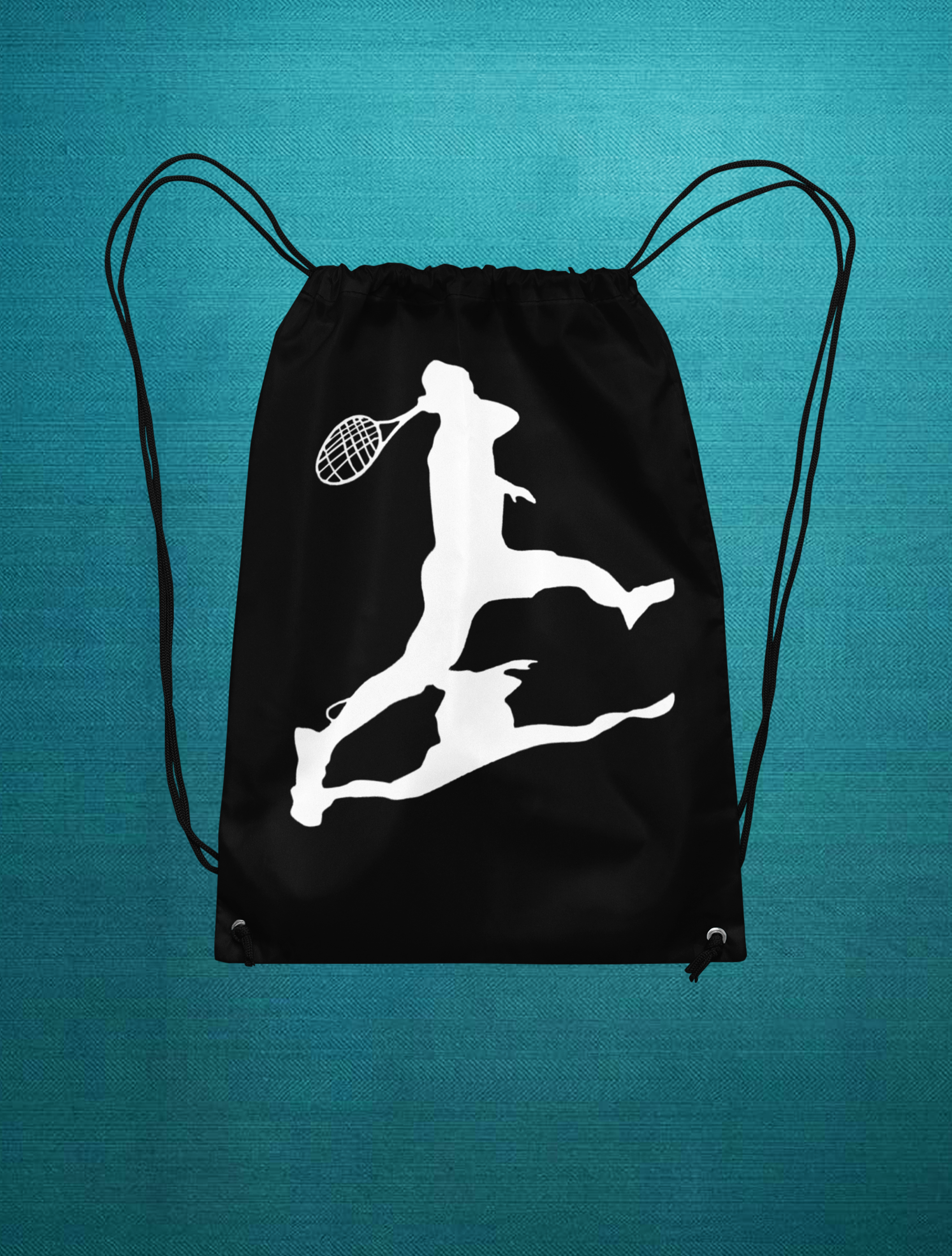 Djokovic Shadow Büzgüllü Bez Siyah Sırt Çantası