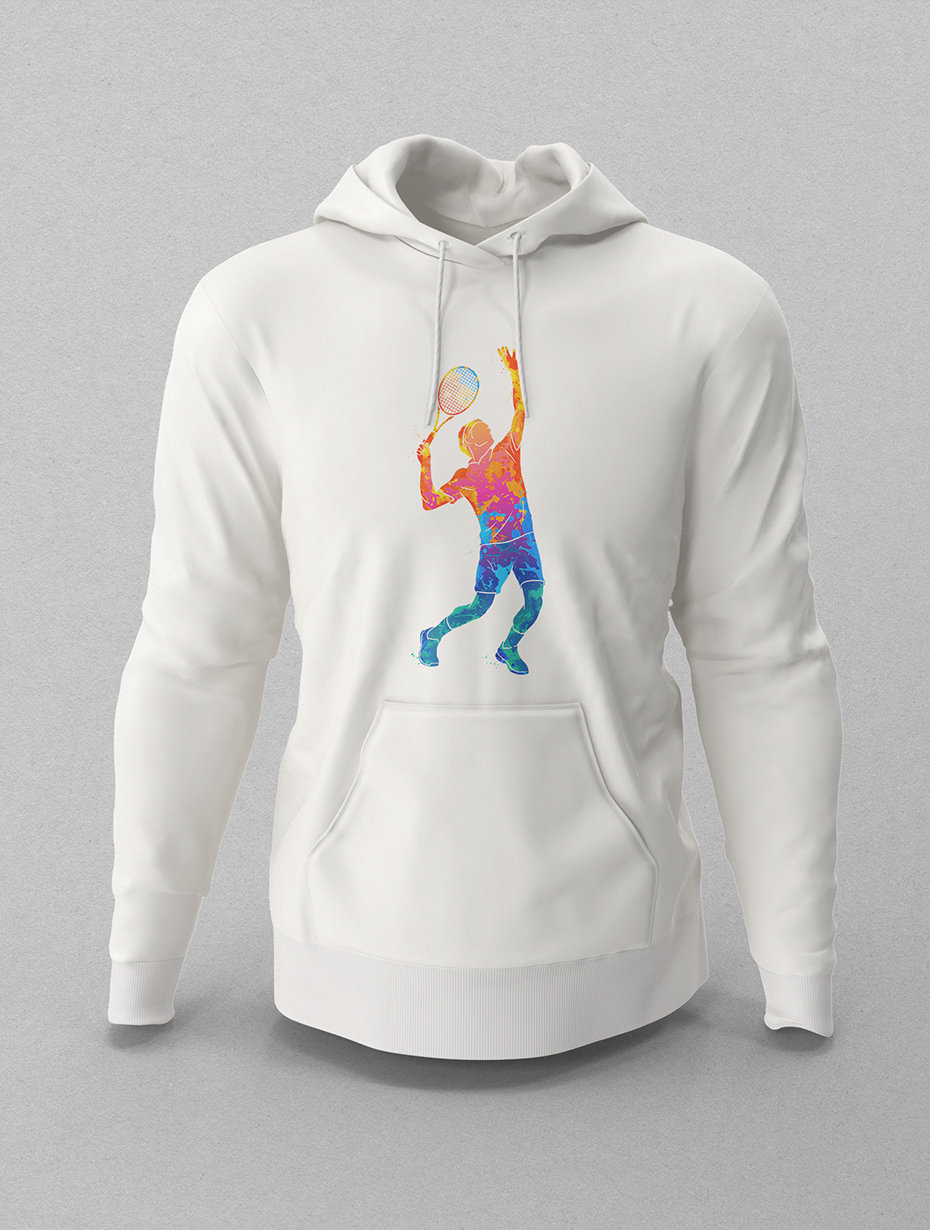 Federer Color Beyaz Hoodie