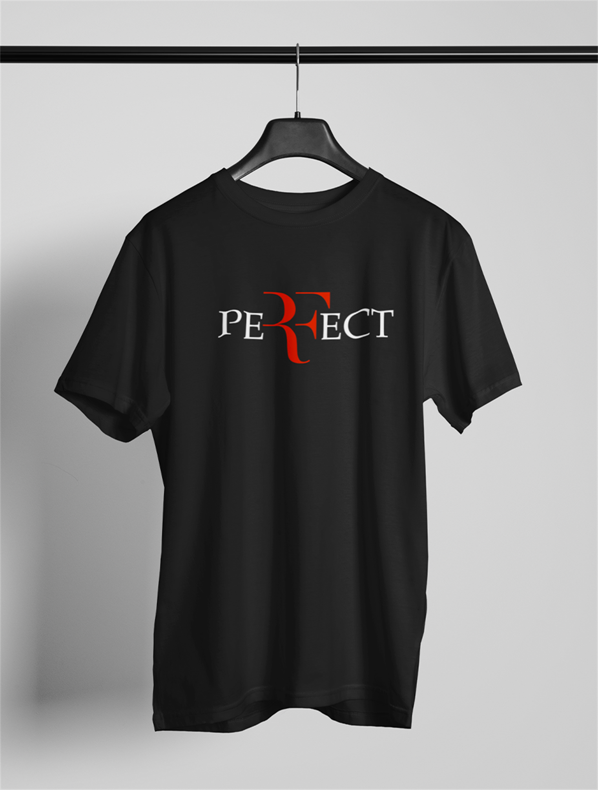 Federer Red Perfect Siyah T-shirt