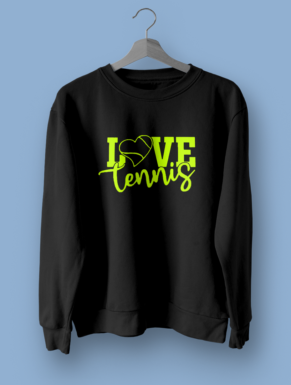 Love Tennis Siyah Sweatshirt