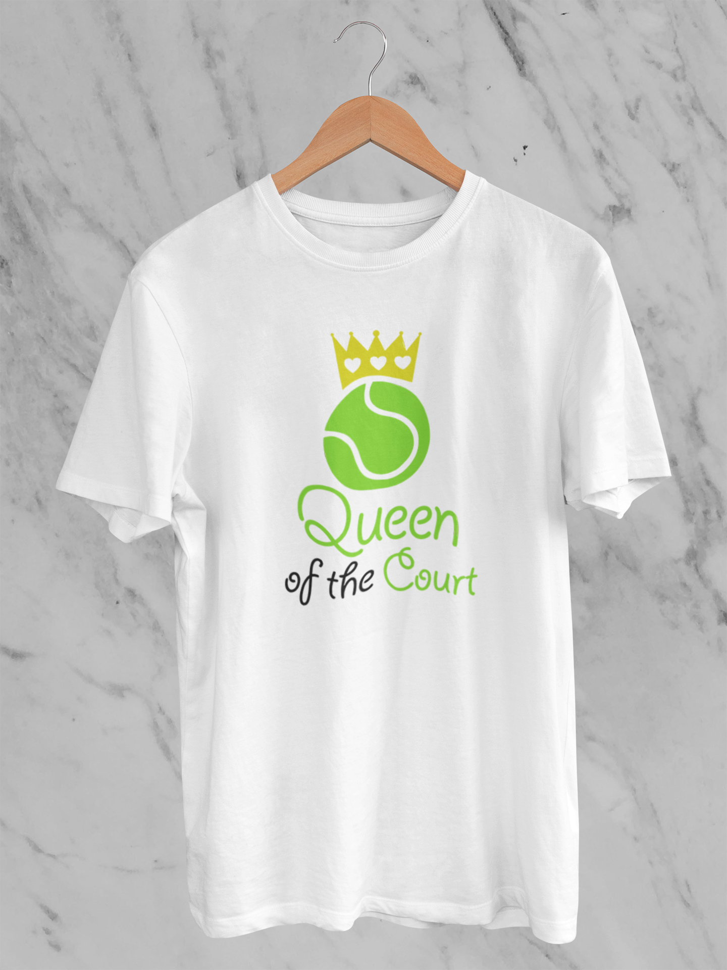 Queen Of The Court Beyaz T-shirt