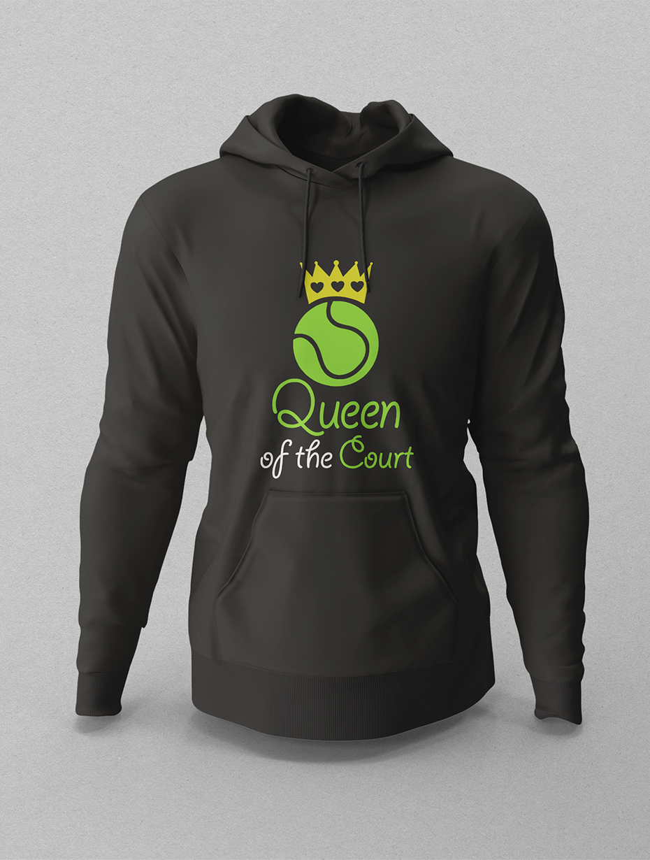 Queen Of The Court Siyah Hoodie