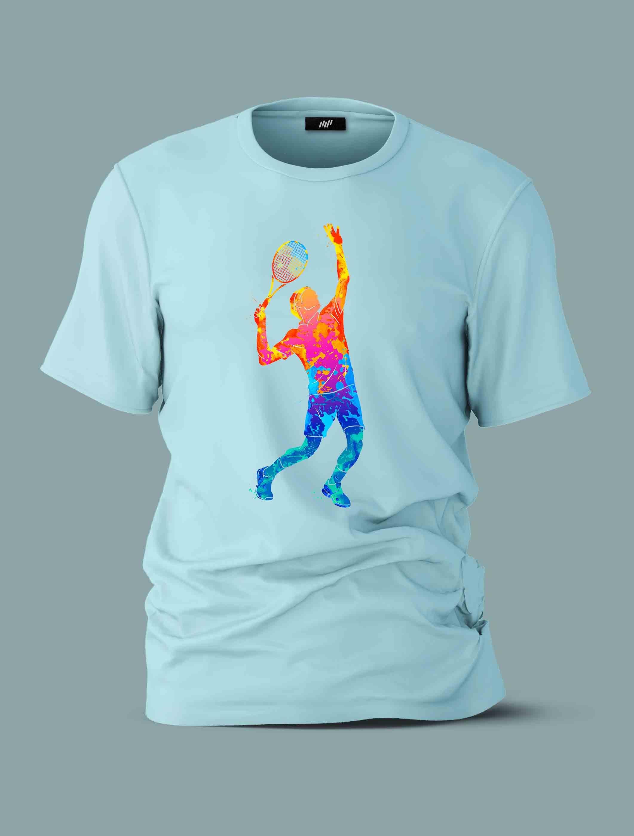 Renkli Federer Beyaz T-shirt