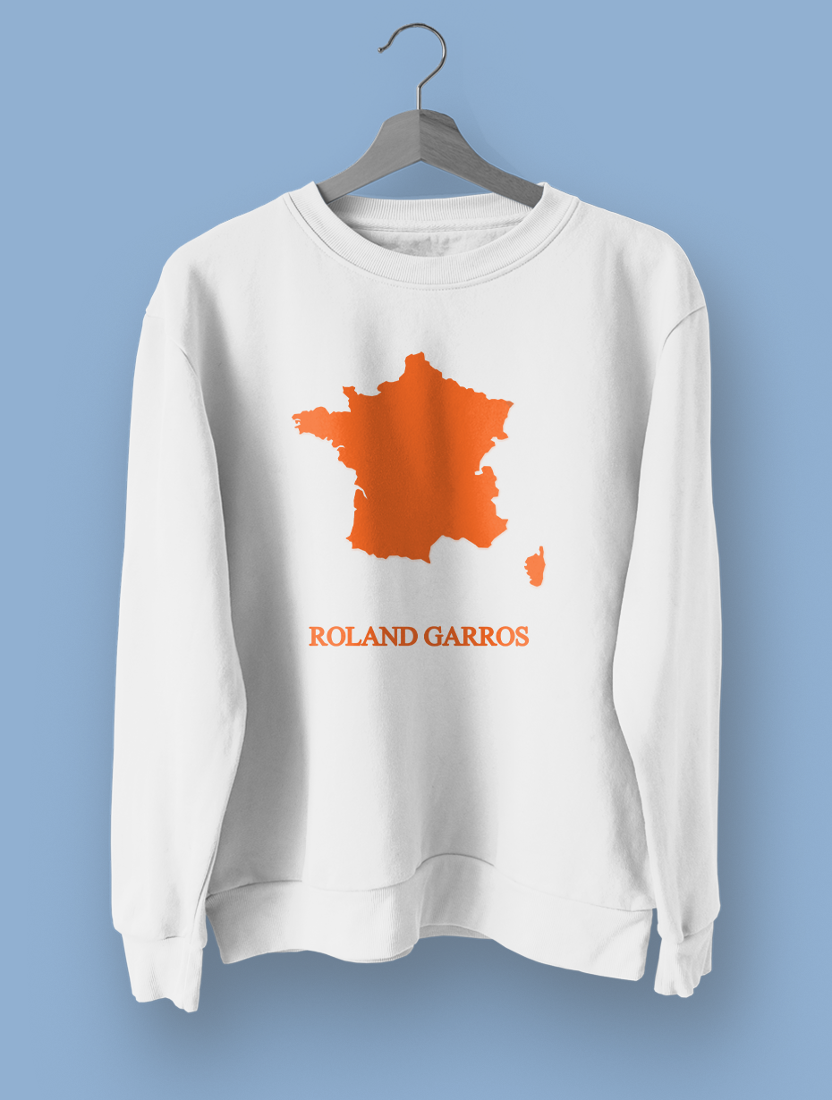 Roland Garros Beyaz Sweatshirt
