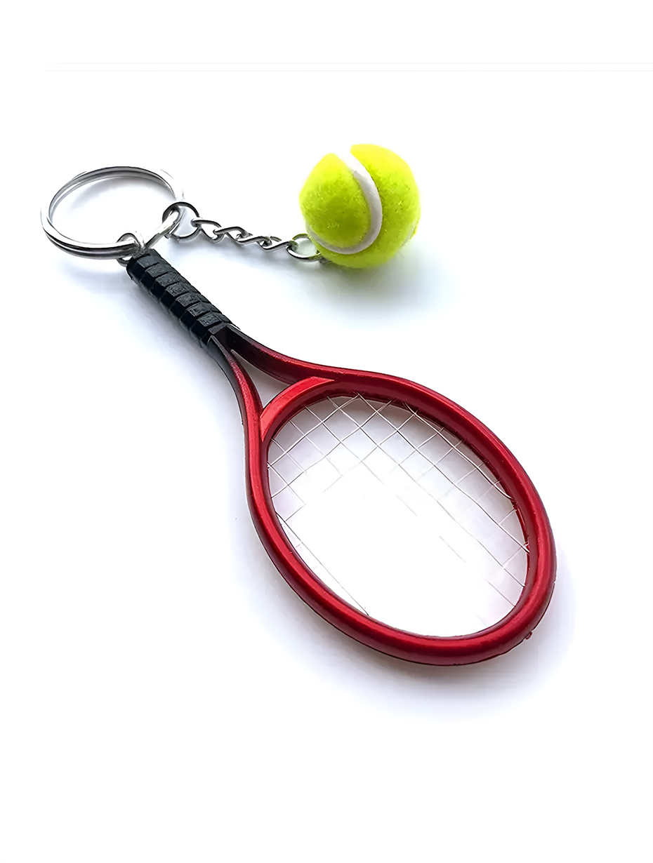 Tenis Raket Kırmızı renk anahtarlık 