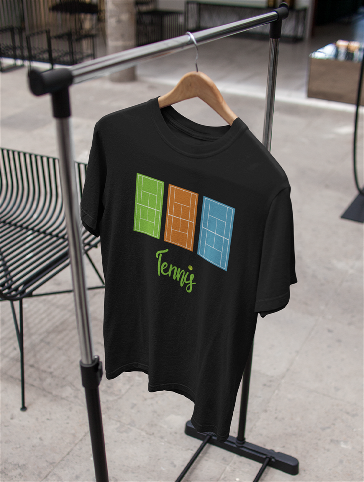 Tennis 3'lü SiyahT-shirt
