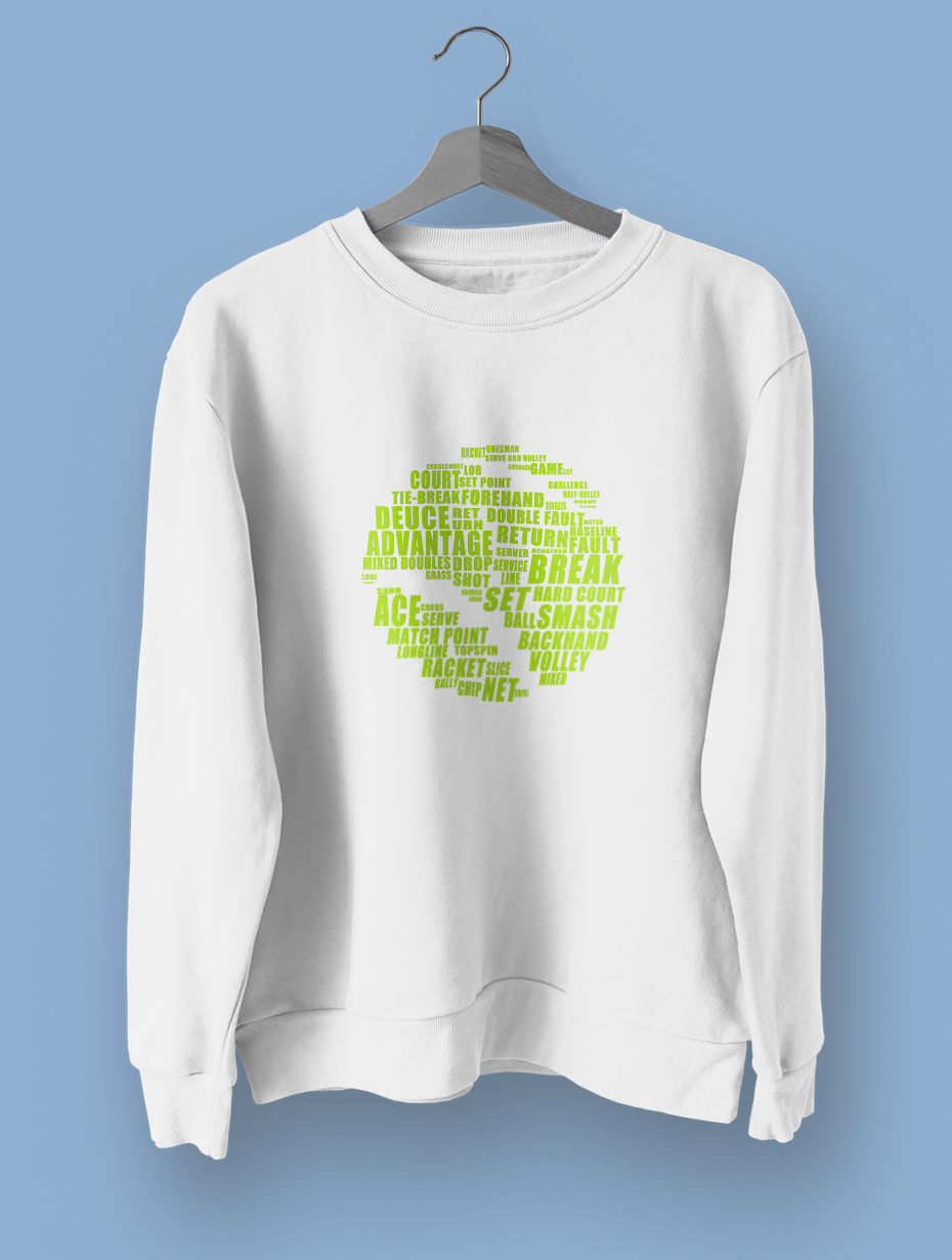 Tennis Ball Beyaz Sweatshirt