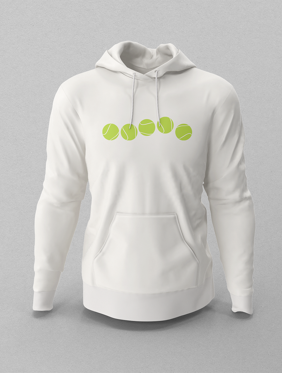 Tennis Balls Beyaz Hoodie