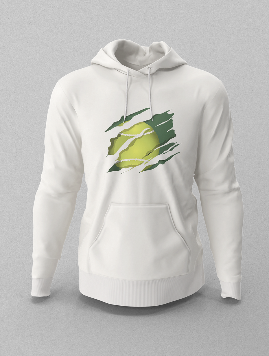 Tennis Craw  Beyaz Hoodie