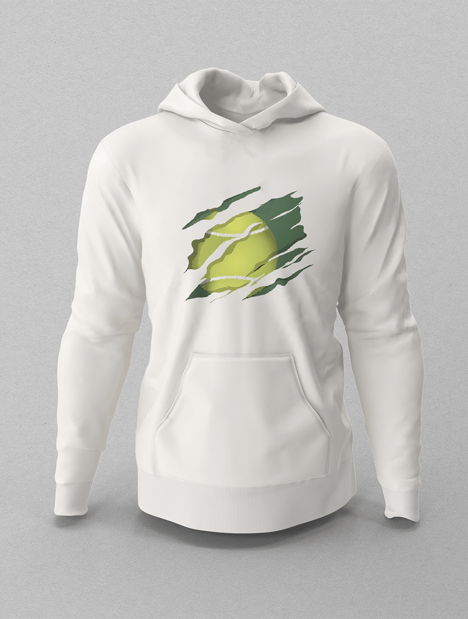 Tennis Craw  Beyaz Hoodie