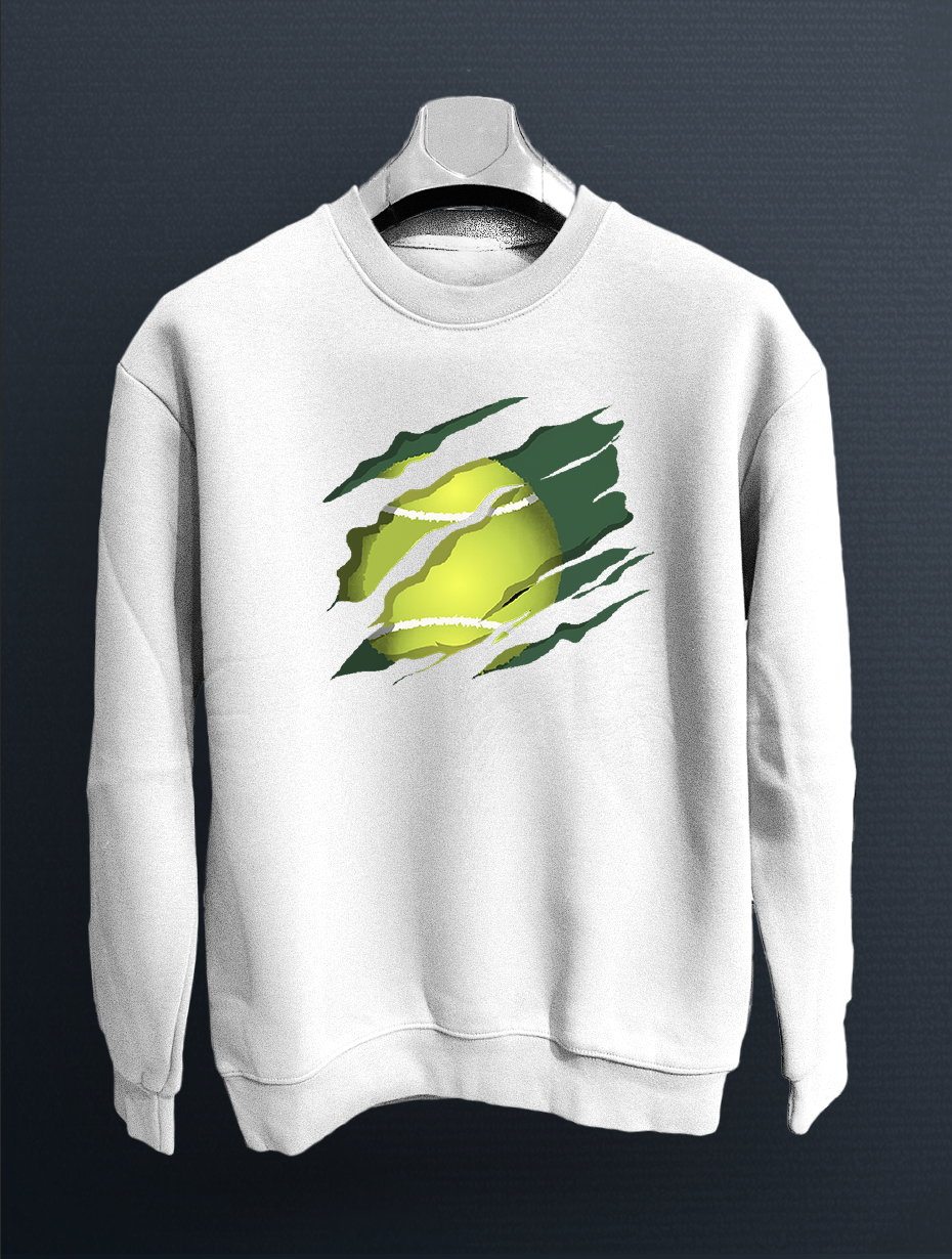 Tennis Craw Beyaz Sweatshirt