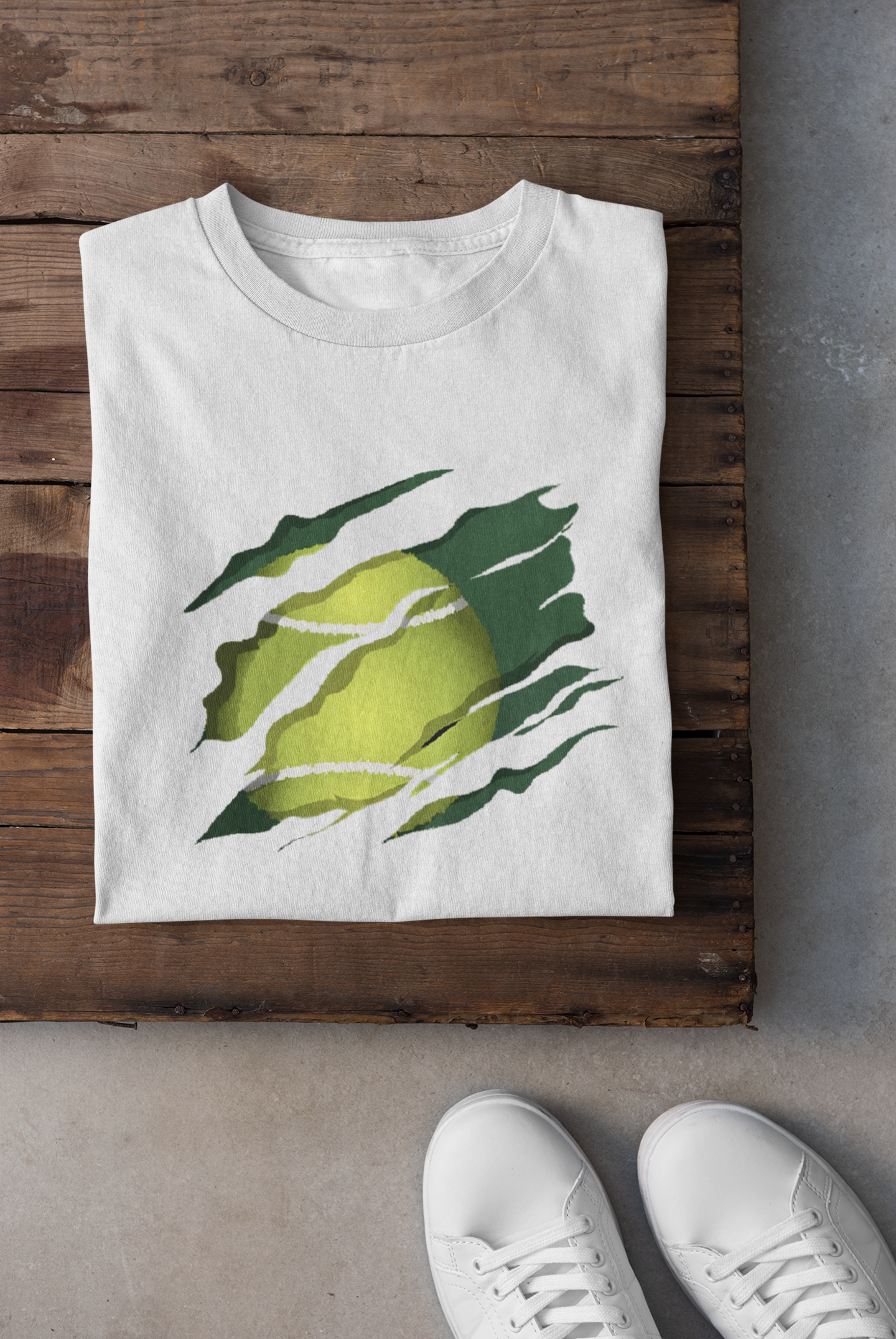 Tennis Craw Beyaz T-shirt