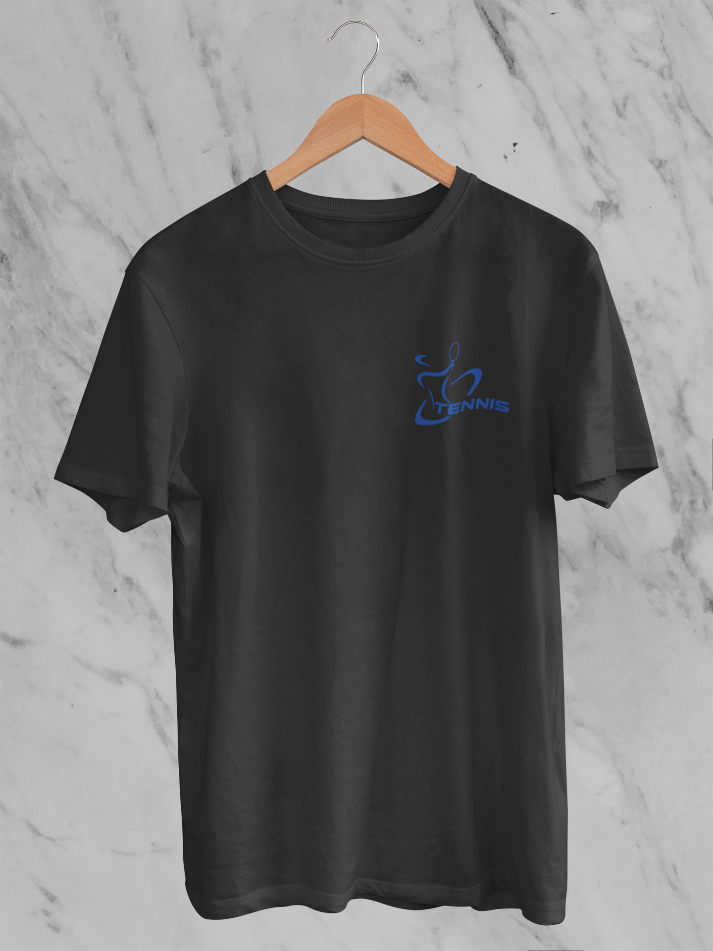 Tennis Logo Siyah T-shirt