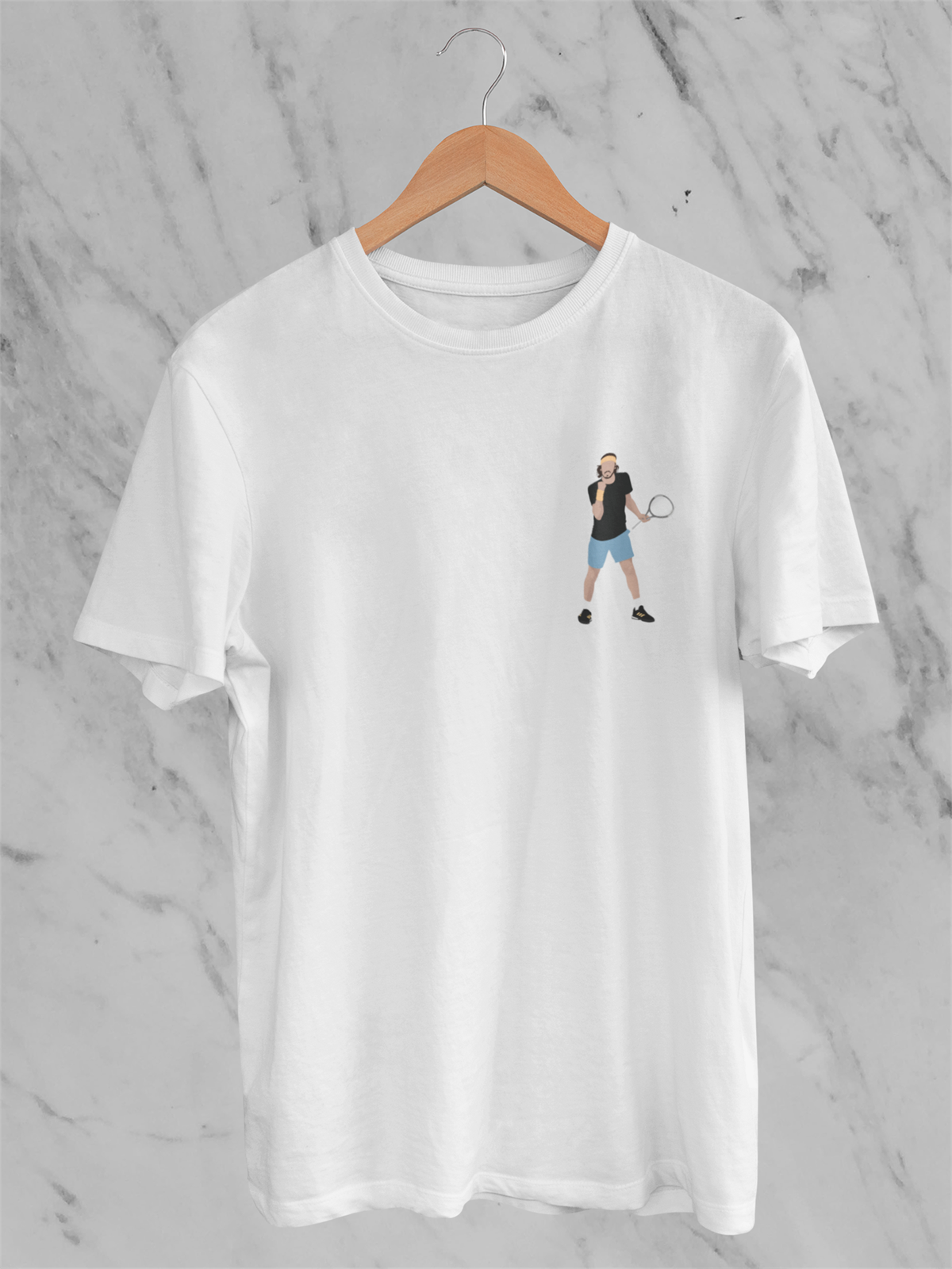 Tsitsipas Minimal Beyaz T-shirt