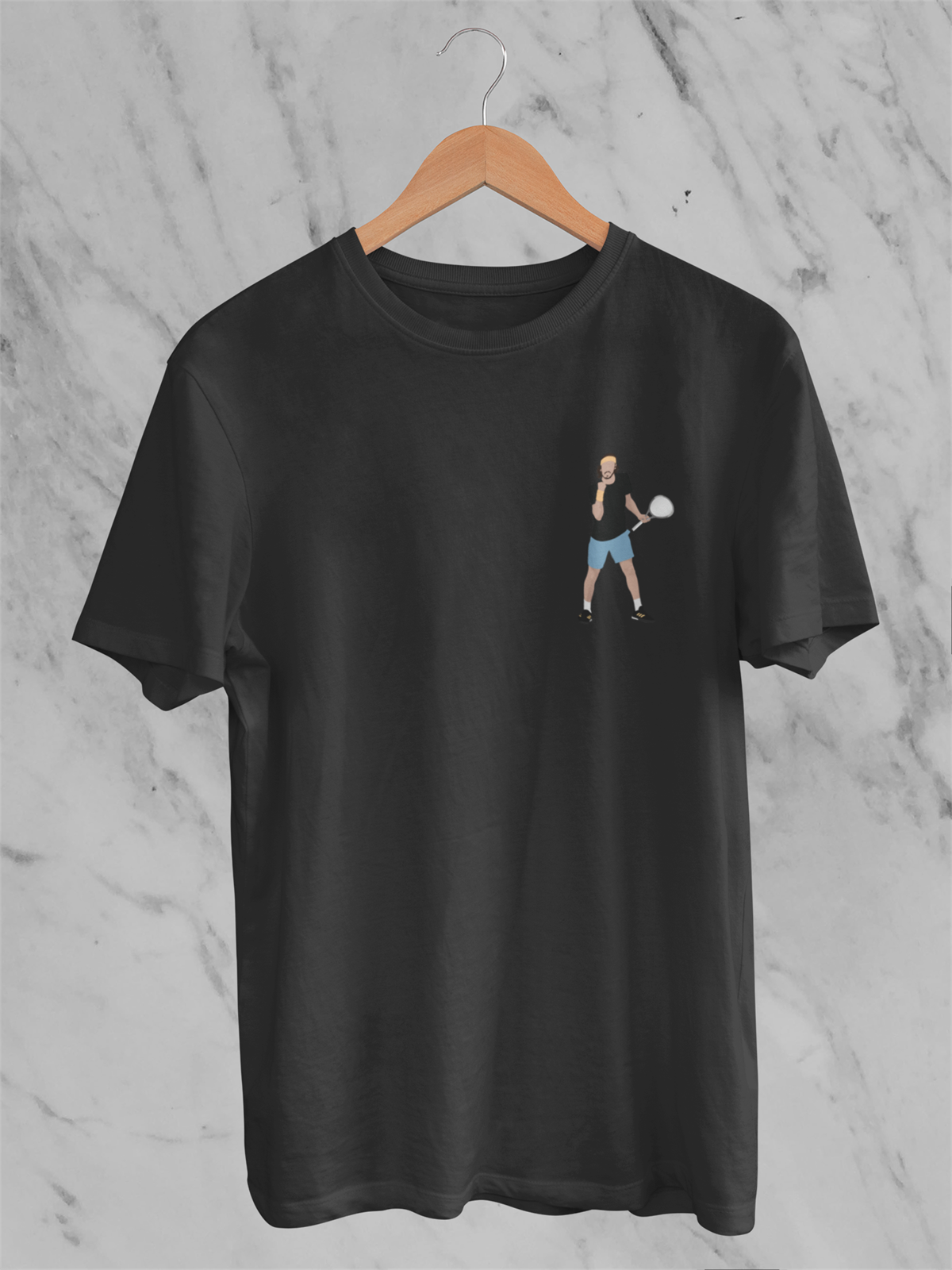 Tsitsipas Minimal Siyah T-shirt