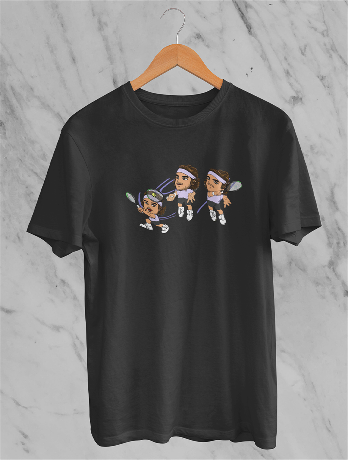 Tsitsipas Siyah T-shirt