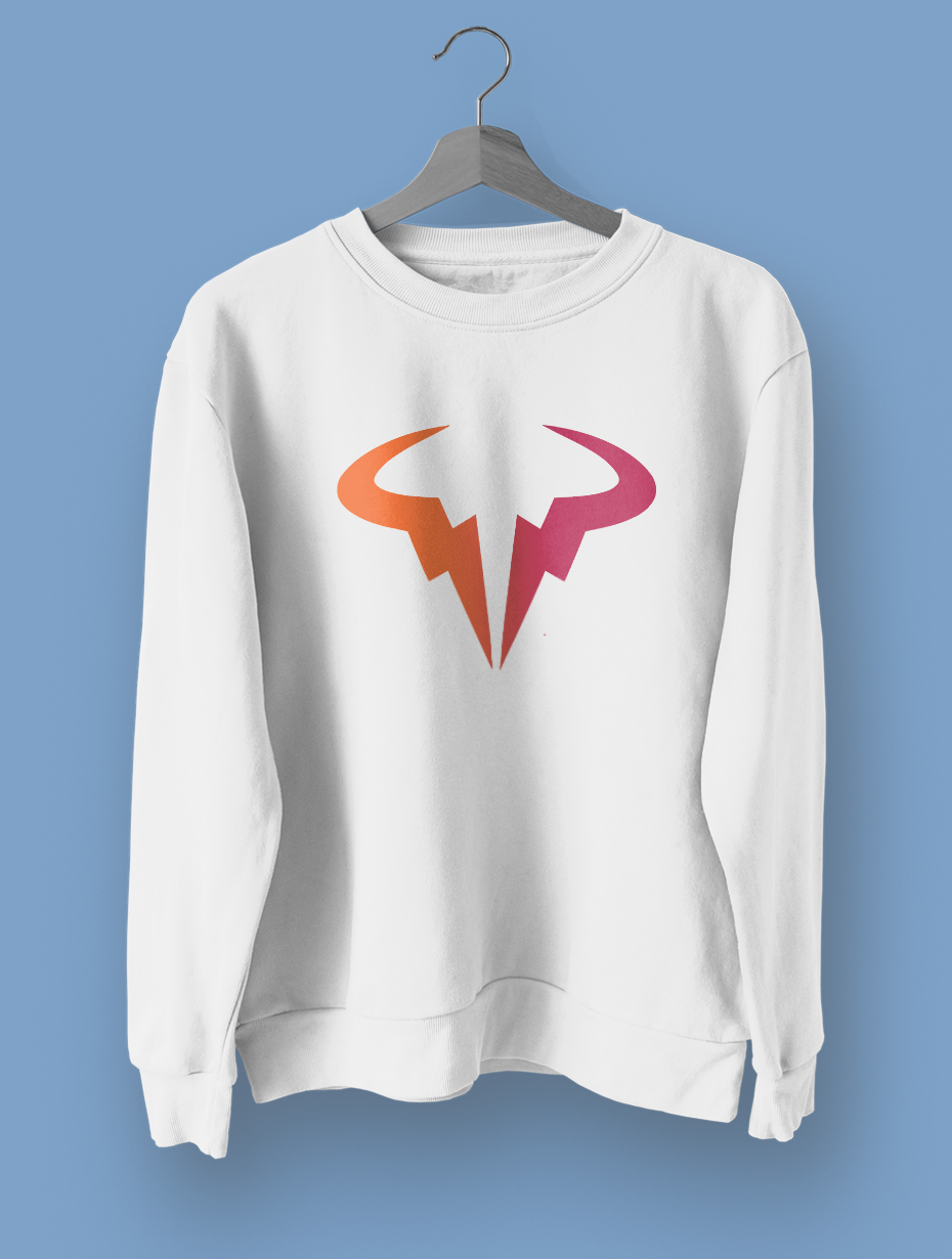 Vamos Renkli Logo Beyaz Sweatshirt