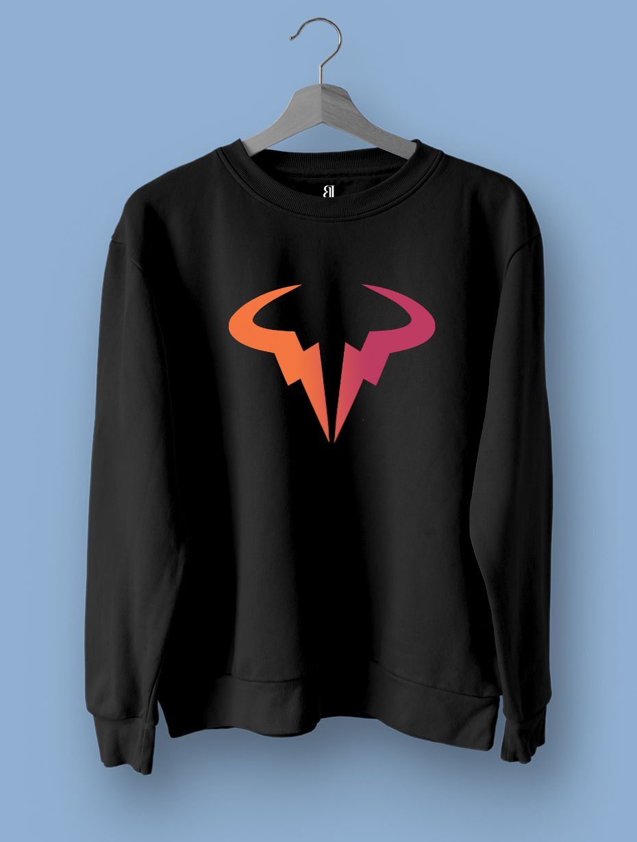 Vamos Renkli Logo Siyah Sweatshirt