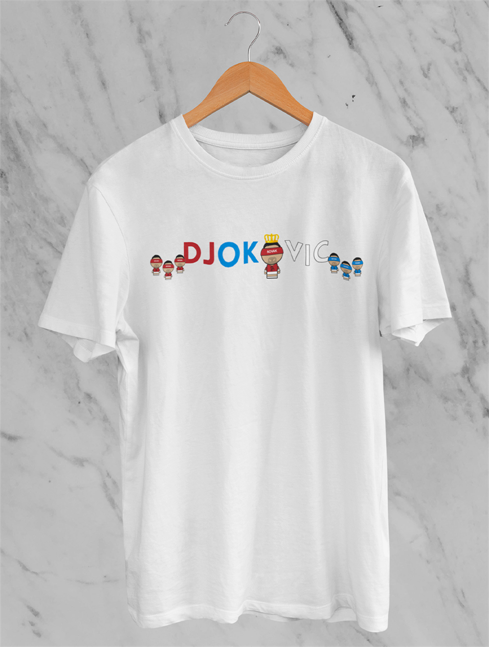 Djokovic Crown Beyaz T-shirt