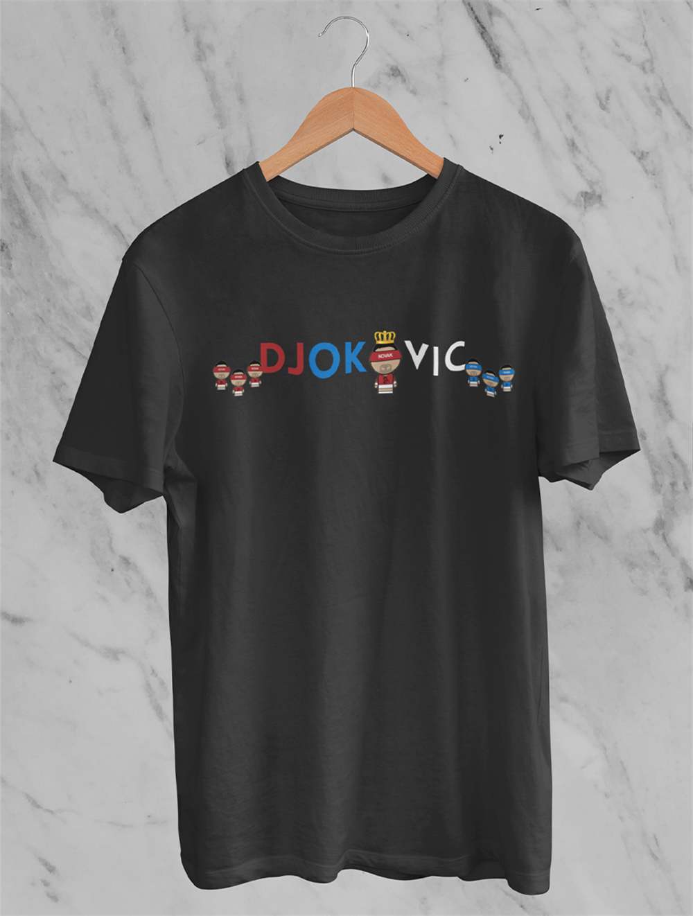 Djokovic Crown Siyah T-shirt