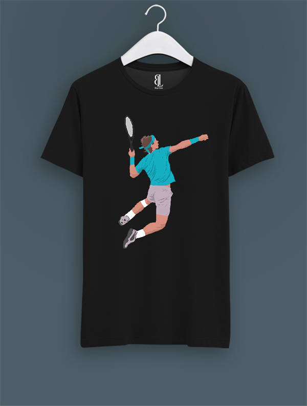 Nadal Vole Siyah T-shirt